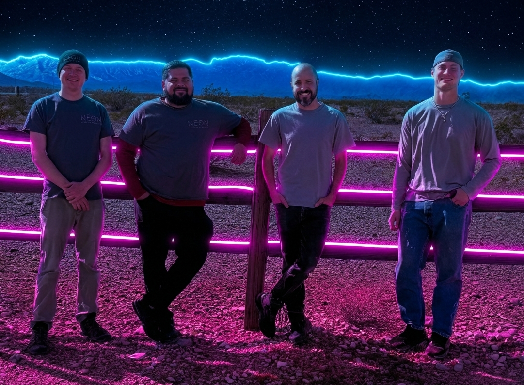 The Neon Window Cleaning team standing together in Las Vegas